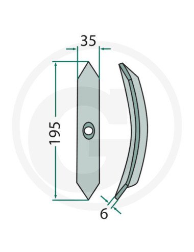 Dalta cultivator RS2978S 195x35x6