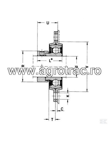 Rulment cu flansa Claas 0006192850 original