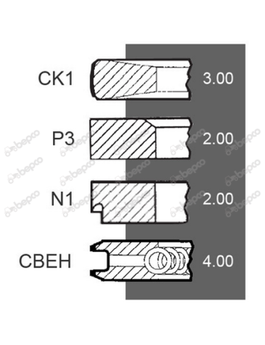 Set segmenti Goetze 08-279600-00 pentru Case IH Fendt Renault Steyr