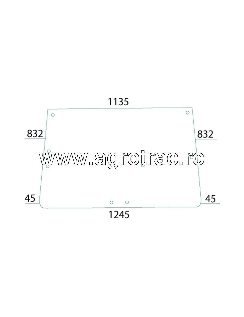 Parbriz spate L57978 pentru John Deere