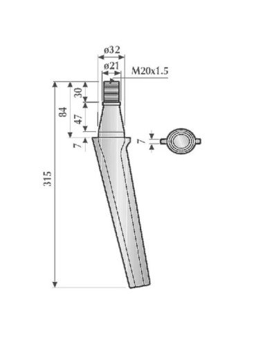 Cutit freza rotativa RH7 pentru Remac Vigolo