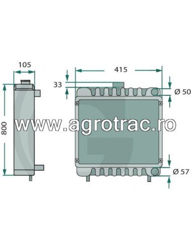 Radiator AT26474 pentru John Deere