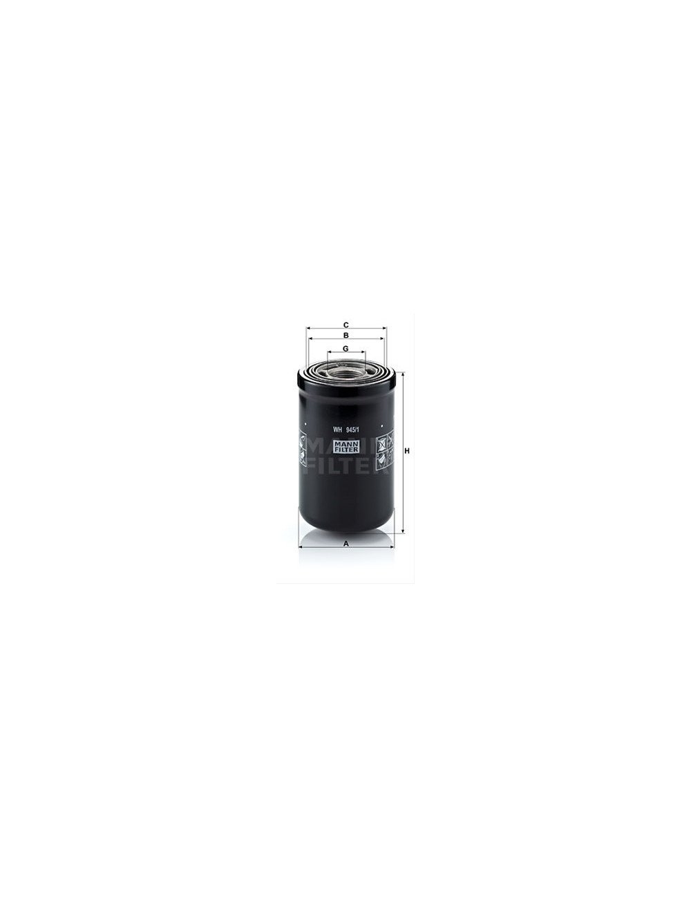 Filtru hidraulic Mann-Filter WH945/1 Filtru hidraulic Mann-Filter WH945/1
