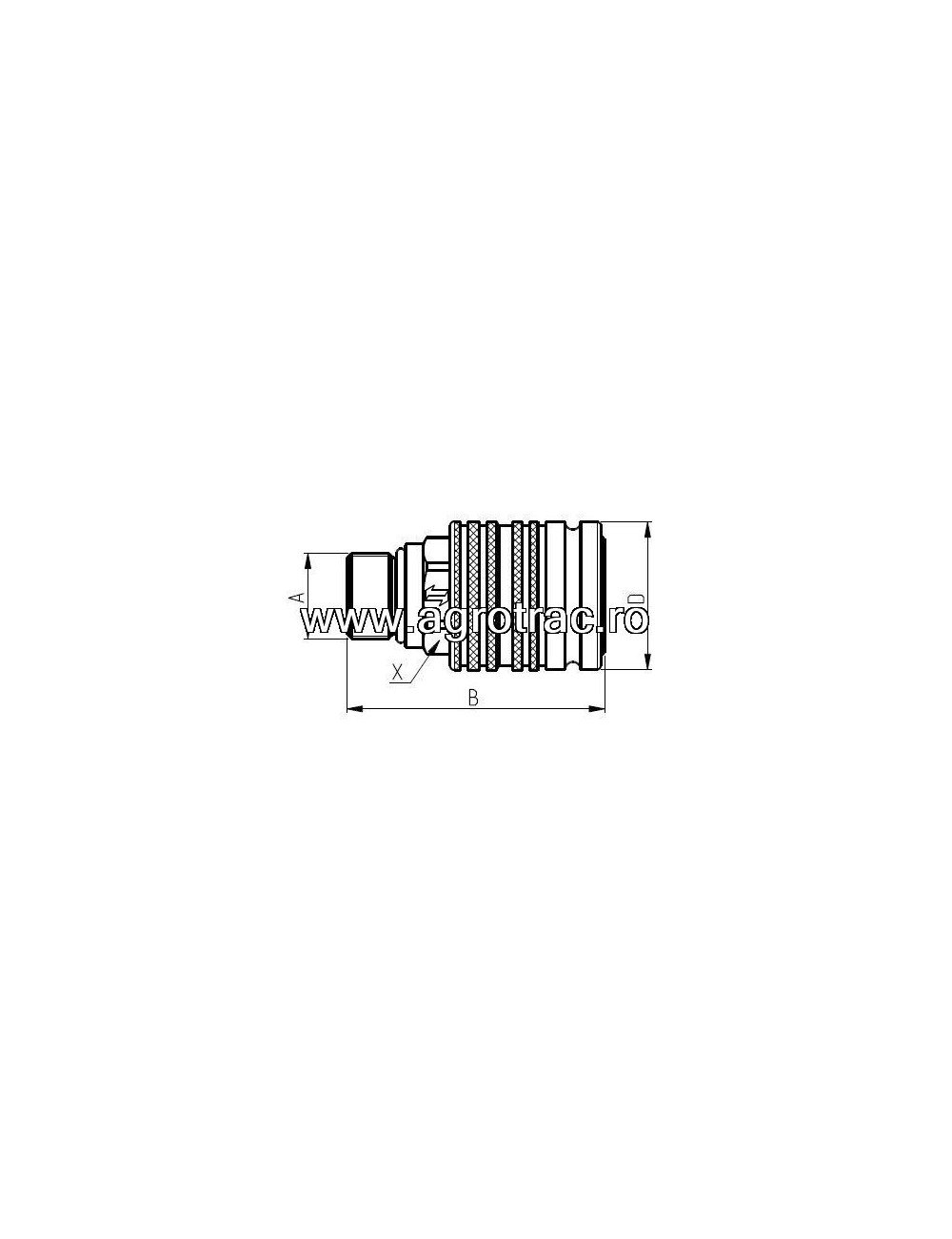 Cupla rapida Faster 1/2-1/2 BSP pentru furtun hidraulic