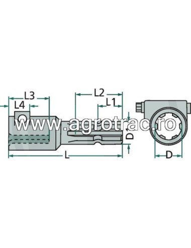 Prelungitor priza de putere 1 3/8 6dinti la 1 3/8 6dinti