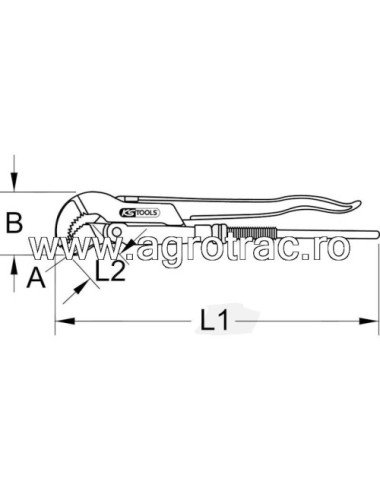 Cleste pentru tevi 1'' KS Tools 320mm