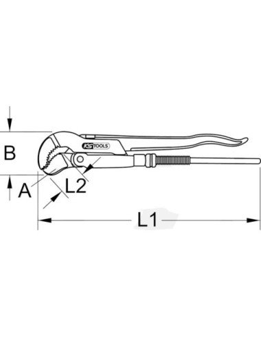 Cleste tevi 1 1/2'' KS Tools 420mm