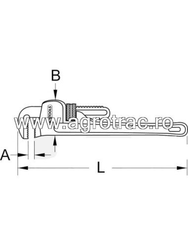 Cleste pentru tevi 2'' KS Tools 450mm