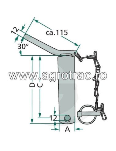 Bolt tirant 22x135mm CAT. 1