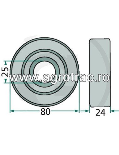 Rola piston 0924.50.62.00 pentru Welger carcasa metalica