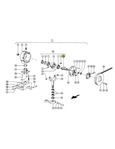 Ax grup excentric heder 649989.0 pentru Claas