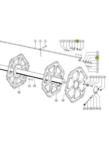 Bucsa teflon 677876.0 pentru rabator heder Claas