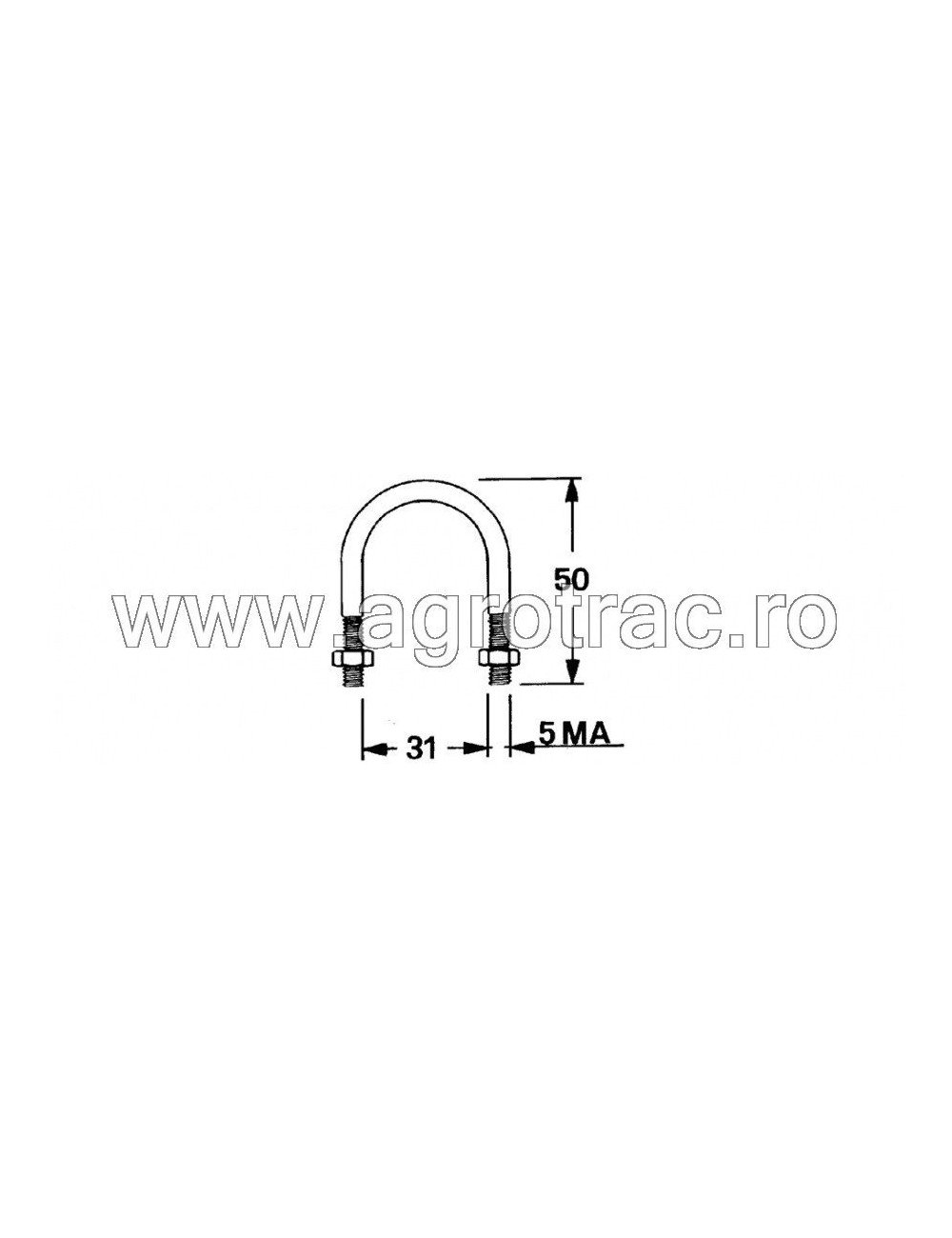 Brida 1111/2036 pentru fixare rola ceramica pentru New Holland Sgorbati Gallignani