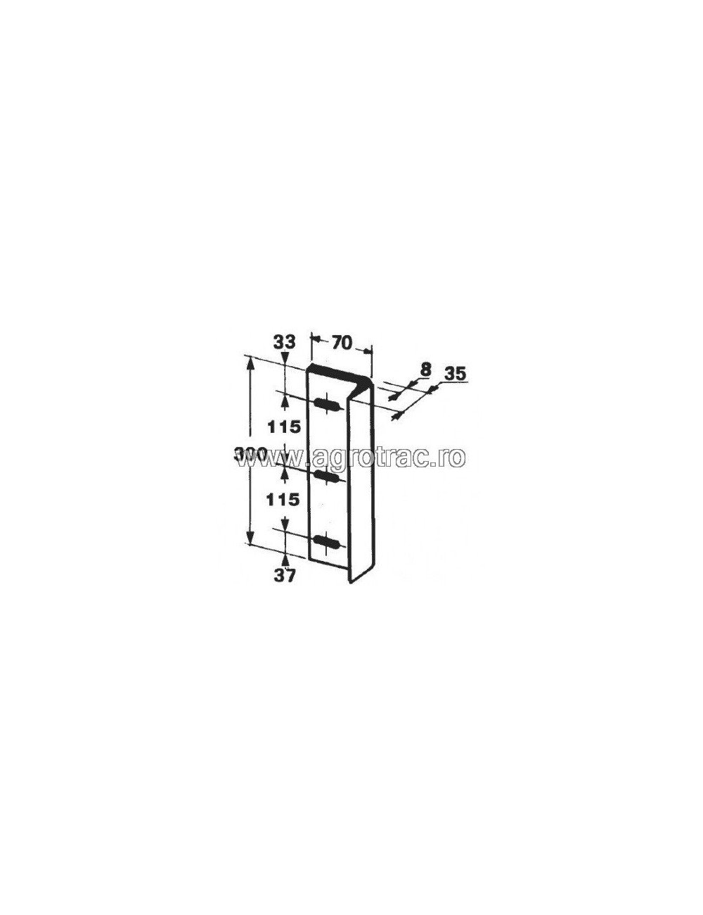 Cutit piston 1103.16.03.01 pentru Welger AP12 AP50 AP51