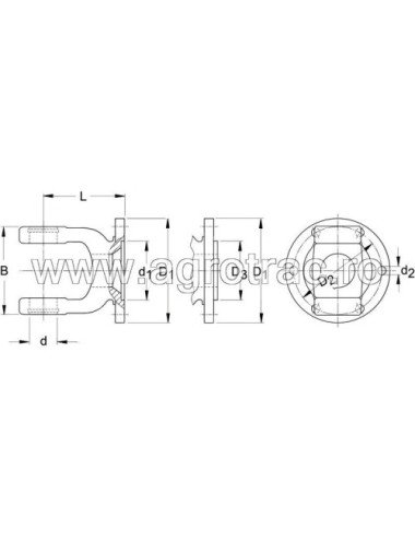 Flansa cardan WALTERSCHEID pentru cruce F25