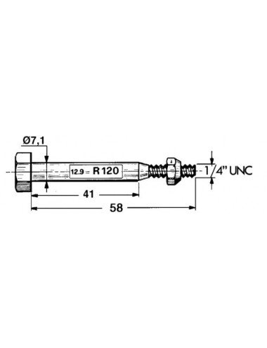 Surub forfecare M7 x58mm cu piulita E45229 John Deere original