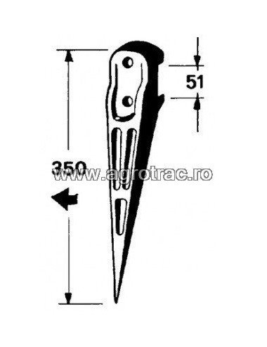 Furca / dinte alimentare stanga 46517 pentru New Holland Sgorbati