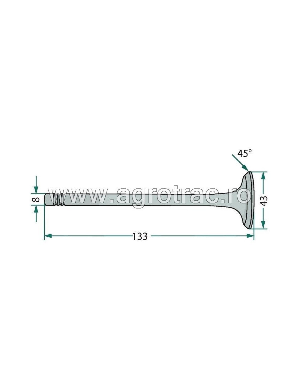 Supapa admisie 04159136 pentru motor Deutz