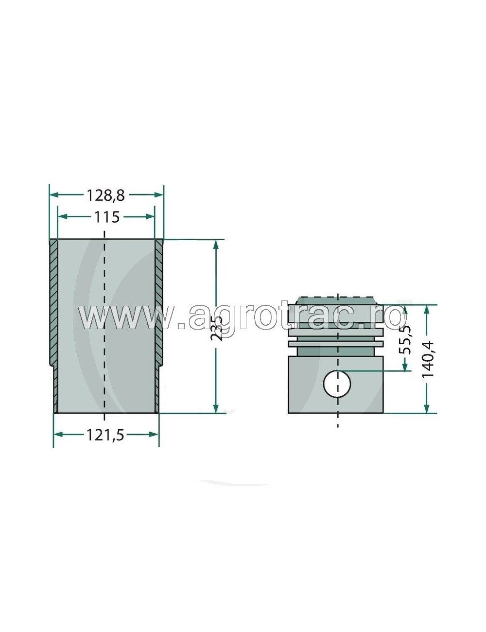 Set piston 1901492+4850230 pentru Fiat motor Iveco Set piston 1901492+4850230 pentru Fiat motor Iveco