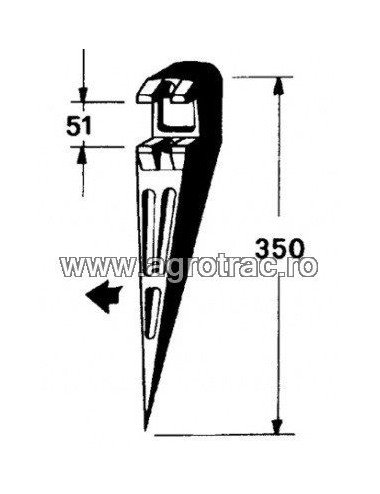 Furca / dinte alimentare dreapta 46516 pentru Sgorbati New Holland