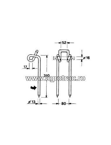 Furca / dinte alimentare 53194 pentru Sgorbati New Holland