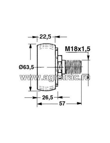 Rola piston OVR1663 pentru Ama Lerda