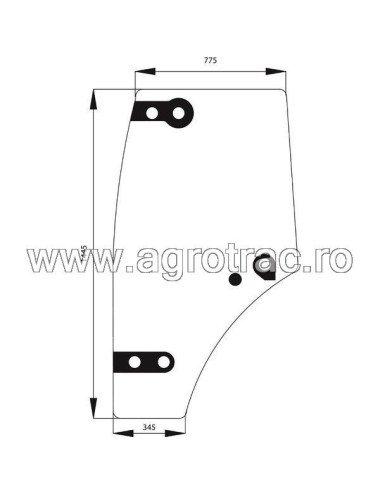 Ușă sticlă 6005029102, stânga, pentru Renault