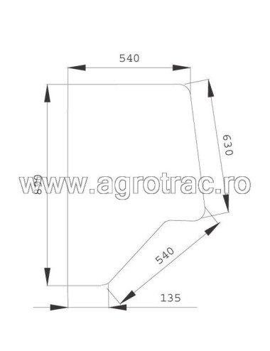 Geam usa 3233051R2 pentru Case IH