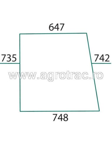 Geam lateral 281500351020 pentru Fendt