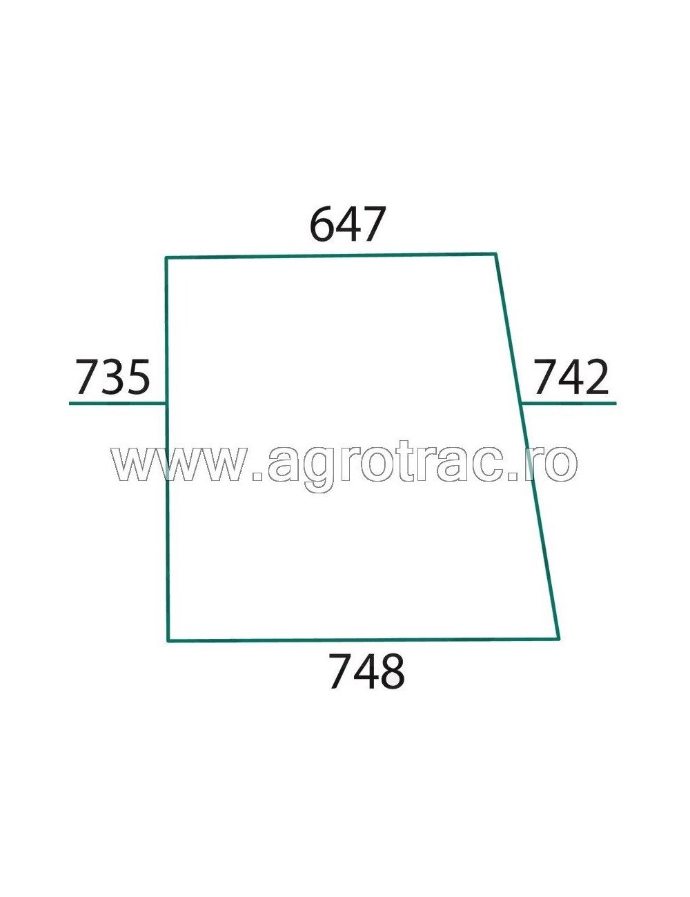 Geam lateral 281500351020 pentru Fendt