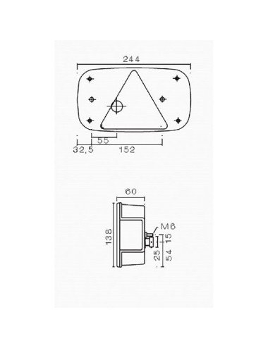 Lampă spate Aspock Multipoint III 248000007, stânga, pentru remorcă