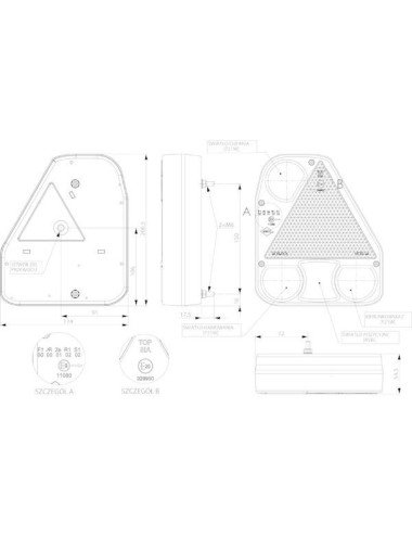 Lampa spate GoPart LA45009 pentru remorca