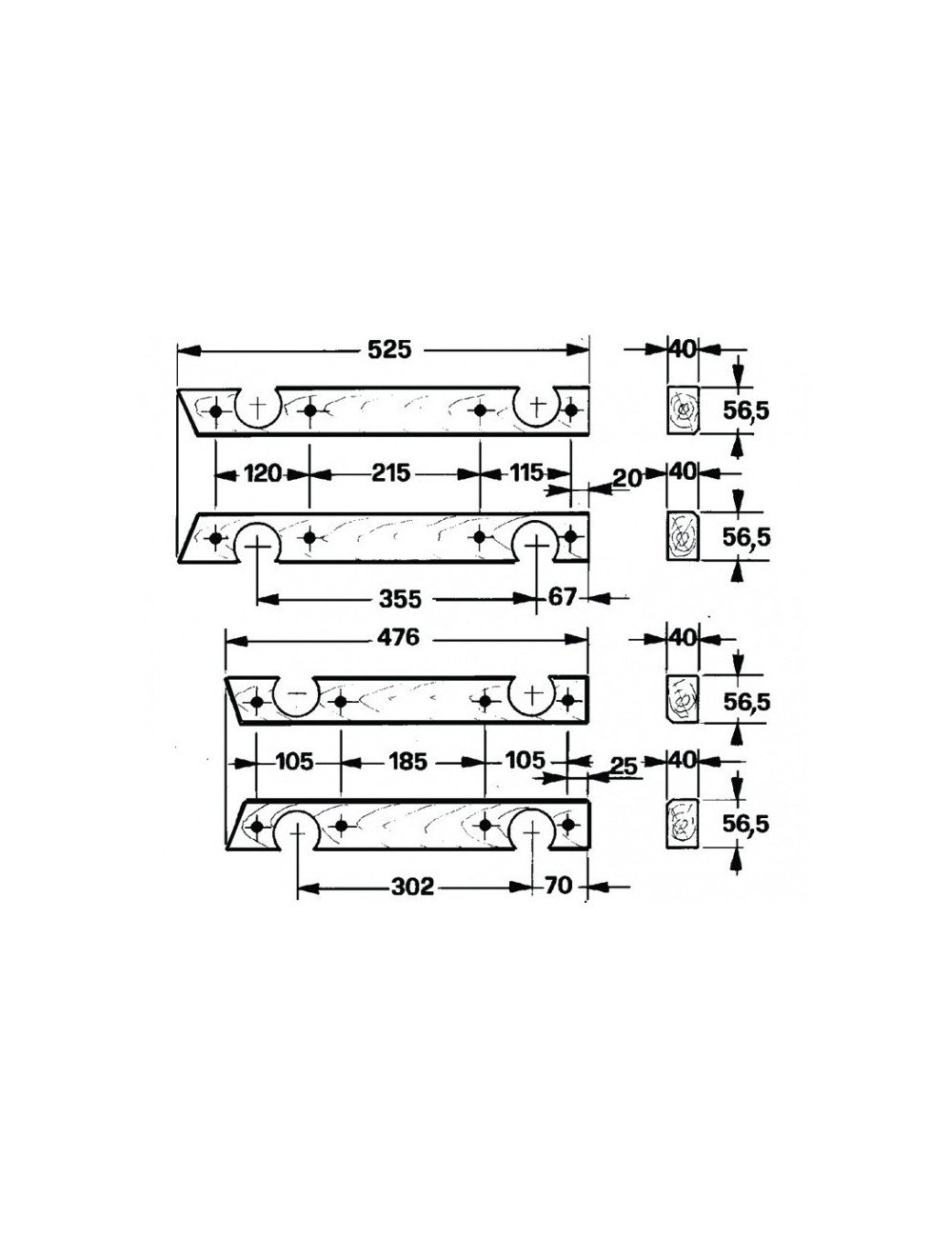 Set sina lemn 58.210-S pentru Ama