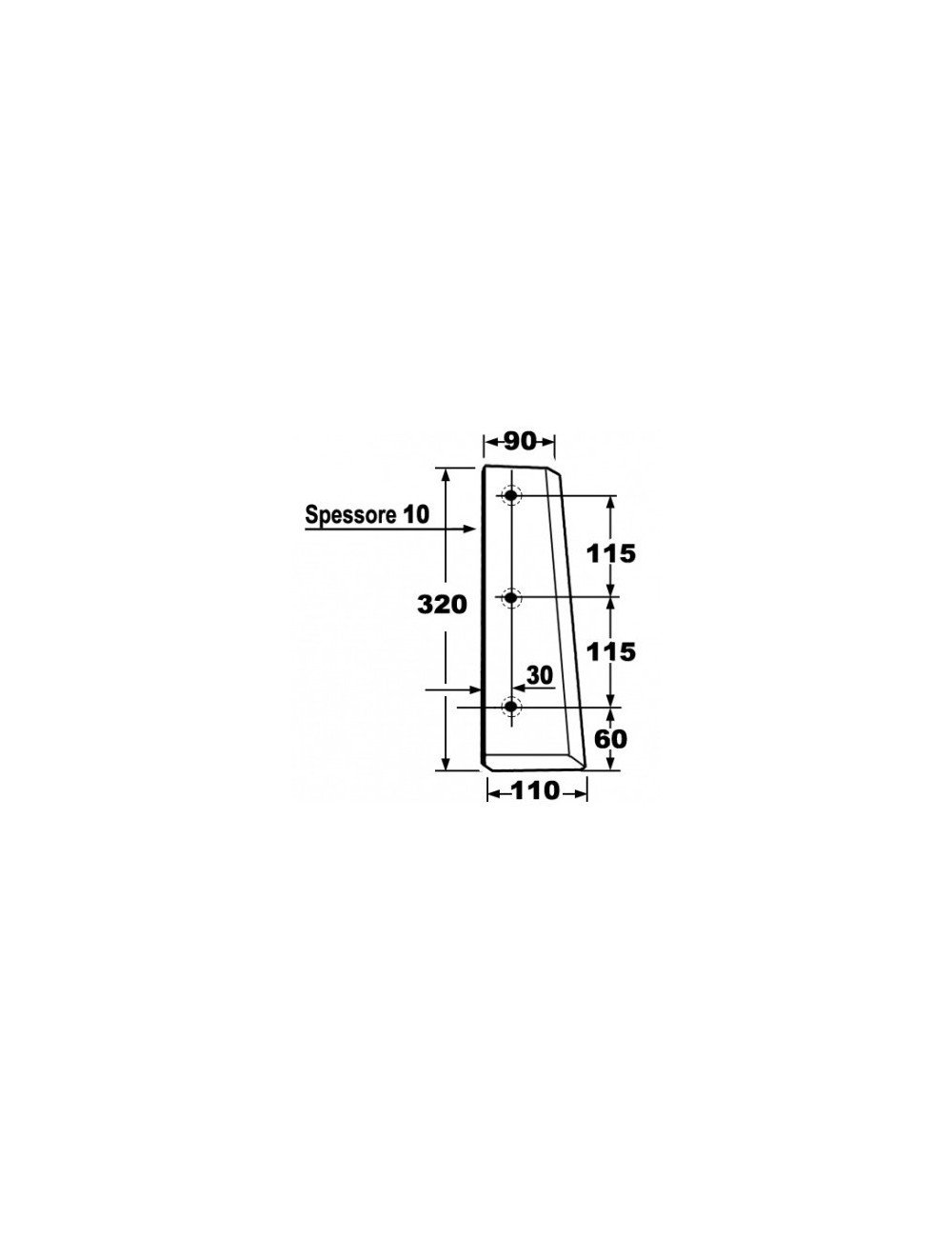 Cutit piston 0982.25.10.00 pentru Welger