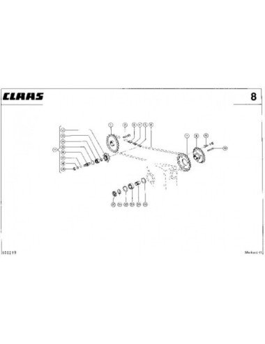 Pinion balotiera Claas 770638.1