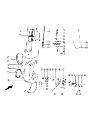 Lant cupe 735916.0 pentru elevator Claas Lexion