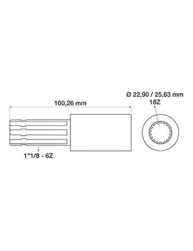 Reductie priza de putere de la z18 la 1.3/8 6 dinti