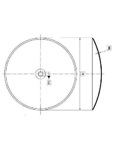 Taler grapa cu disc 610x6mm patratul interior de 37x37-41x41mm