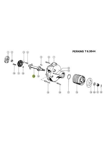 Ax priza 671853.0 pentru Claas motor Perkins 6.372 6.354