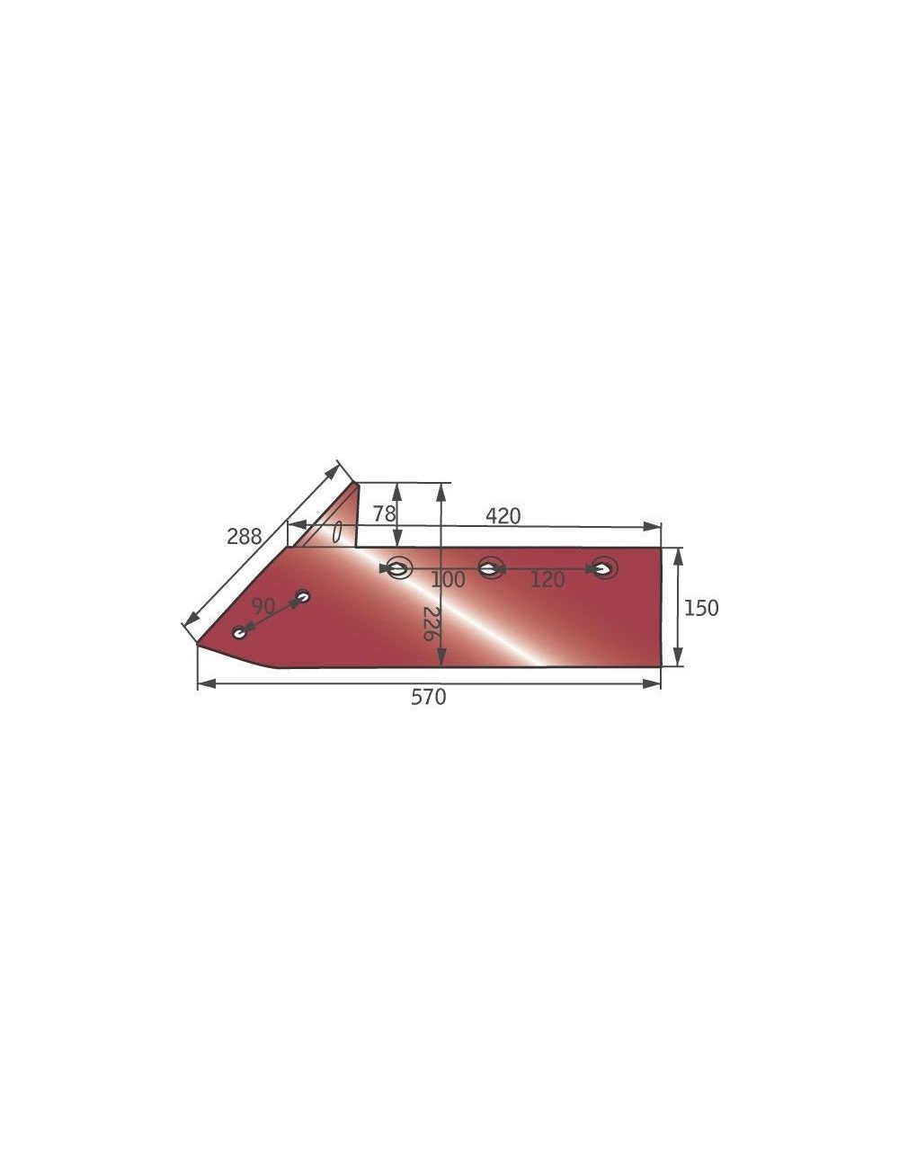 Cutit plug 031189LM stanga 14" pentru Naud Cutit plug 031189LM stanga 14" pentru Naud