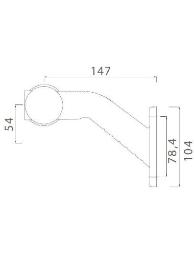 Lampa gabarit LED Aspock SP II 313309007 pentru remorca