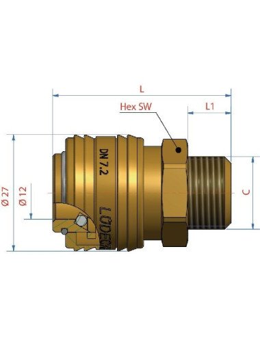 Cupla rapida aer Ludecke ES12a BSP 1/2