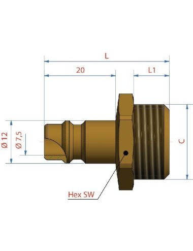 Cupla rapida aer Ludecke ES14NA BSP 1/4