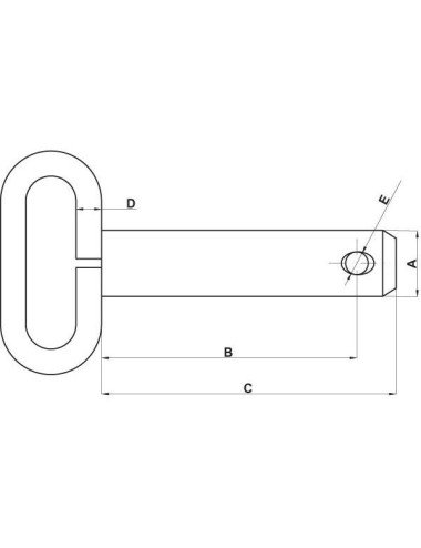 Bolt tirant 19x162mm cu maner si siguranta