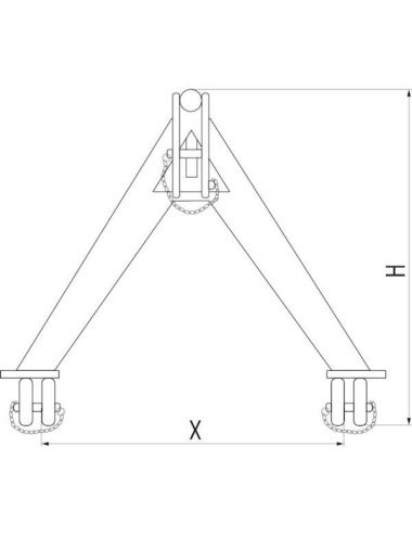 Triunghi pentru tiranti cat. 1 pana la 300kg