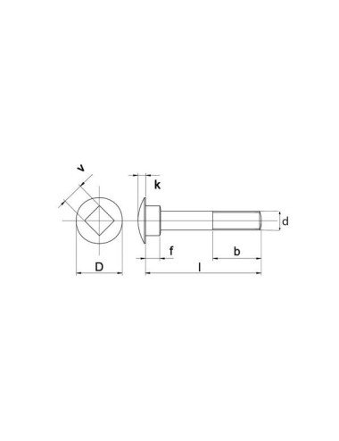 Surub cap torbant M10x30 8.8 fixare pe patrat