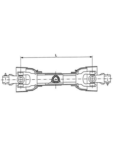 Cardan cu ambreiaj P40 1010mm cu prinderile 1-3/8" 6 caneluri