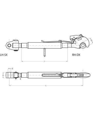 Tirant central CBM 670-965mm CAT.3