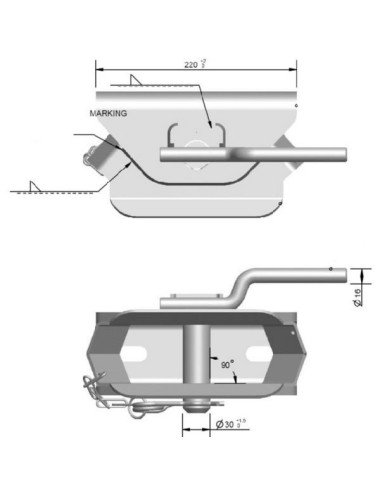 Cupla SBR-80 pentru tractare remorci