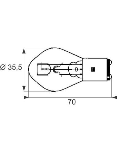 Bec dublu filament 24V 45W/40W BA20D